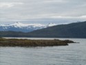 Snow capped mountains in the Chilkoot Range